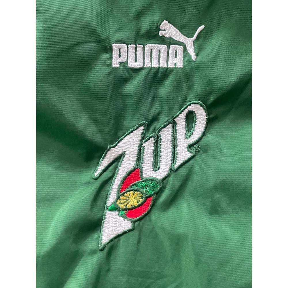 90s Vintage 7up Puma XL Mens Nylon Jacket Embroidered Collab Windbreaker Track - Picture 15 of 16